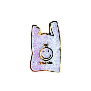 Iridescent Glitter Environmental Bag Enamel Pin